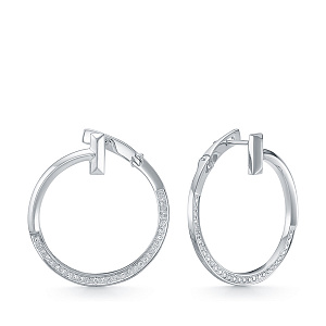 Серьги из белого золота с бриллиантами