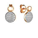 Пусеты из красного золота