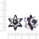 Серьги из серебра с фианитом