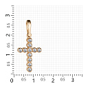 Крест декоративный из красного золота с бриллиантами