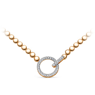 Колье из красного золота с бриллиантом