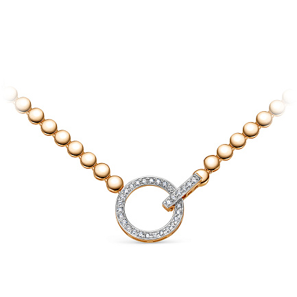 Колье из красного золота с бриллиантами