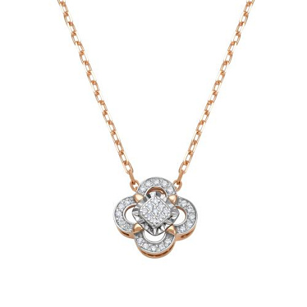 Колье из красного золота с бриллиантами