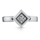 Кольцо из белого золота с бриллиантами