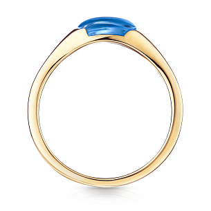 Кольцо из желтого золота с топазом