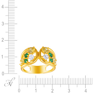 Кольцо из серебра с фианитом