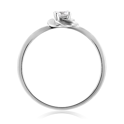 Кольцо из белого золота с бриллиантом