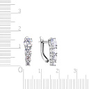 Серьги из серебра с фианитом
