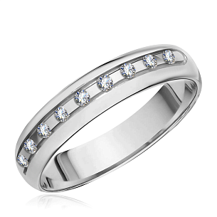 Кольцо из белого золота с бриллиантом