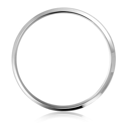 Кольцо обручальное из белого золота