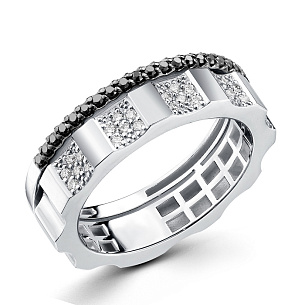 Кольцо из белого золота с бриллиантом