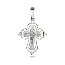 Крест из белого золота с бриллиантами