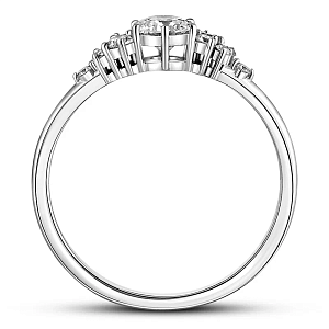 Кольцо из белого золота с бриллиантами