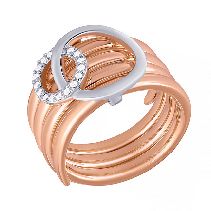 Кольцо из серебра с фианитом