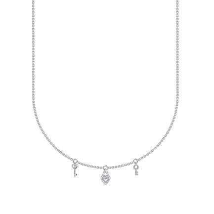 Колье из белого золота с бриллиантами