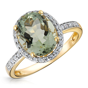 Кольцо из желтого золота с бриллиантами