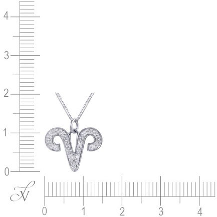 Зодиак из белого золота с бриллиантами