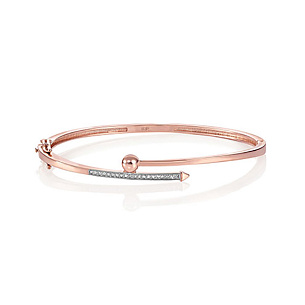 Браслет из красного золота с бриллиантом