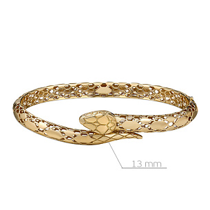 Браслет декоративный из желтого золота
