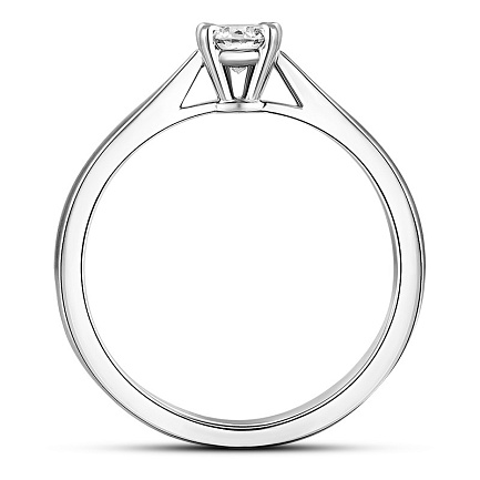 Кольцо из белого золота с бриллиантом