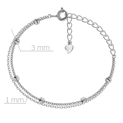 Браслет декоративный из серебра