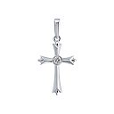 Подвеска из белого золота с бриллиантом