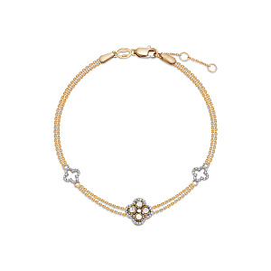 Браслет из красного золота с бриллиантами