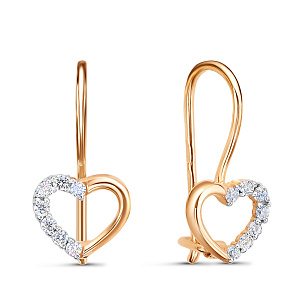 Серьги детские с французским замком