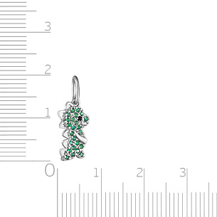 Подвеска детская из серебра с фианитом