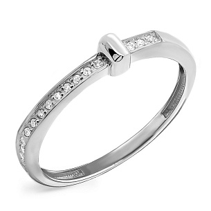 Кольцо из белого золота с бриллиантами