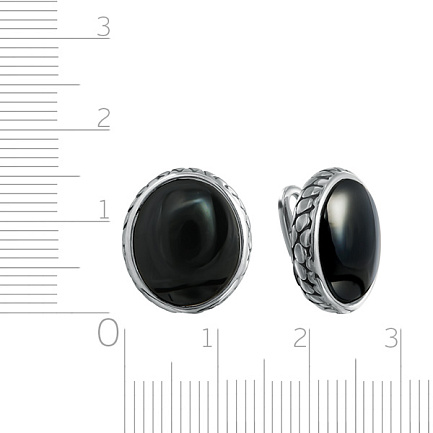 Серьги из серебра с агатами