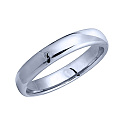 Кольцо обручальное из белого золота