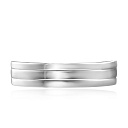 Кольцо обручальное из белого золота