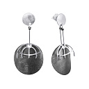 Пусеты из серебра с перламутром