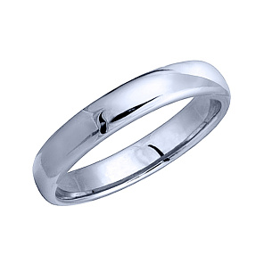 Кольцо обручальное из белого золота