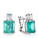 Серьги из серебра с фианитом