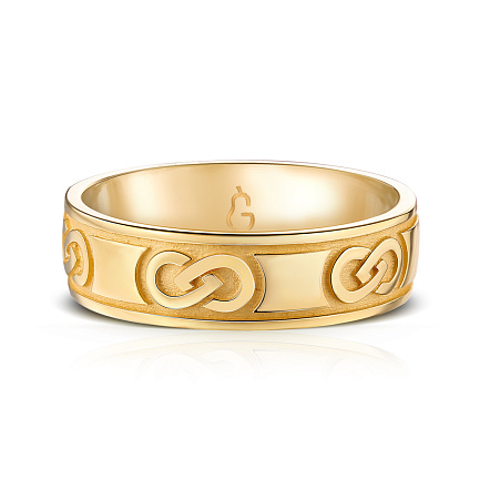 Кольцо обручальное из желтого золота