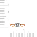 Кольцо из красного золота с бриллиантом