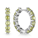 Серьги из серебра с фианитом