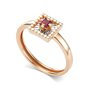 Кольцо из красного золота с рубином