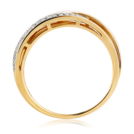 Кольцо из желтого золота с бриллиантами