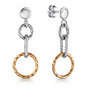 Серьги из серебра с позолотой