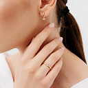 Кольцо из красного золота с бриллиантом