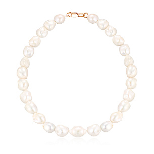 Бусы из барочного жемчуга с золотым замком