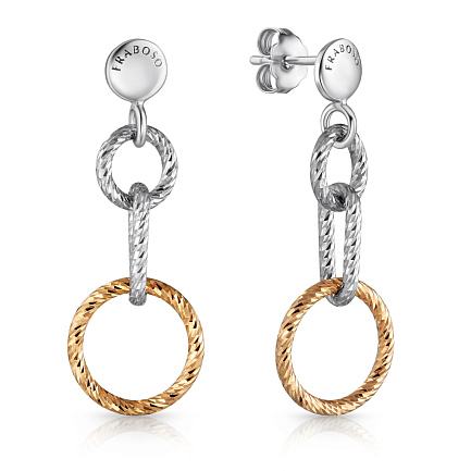 Серьги из серебра с позолотой