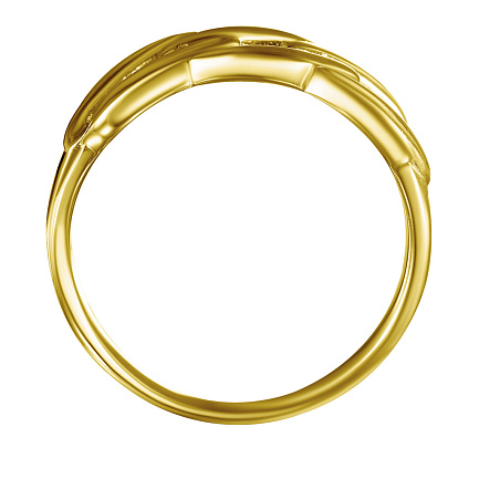 Кольцо из серебра с позолотой