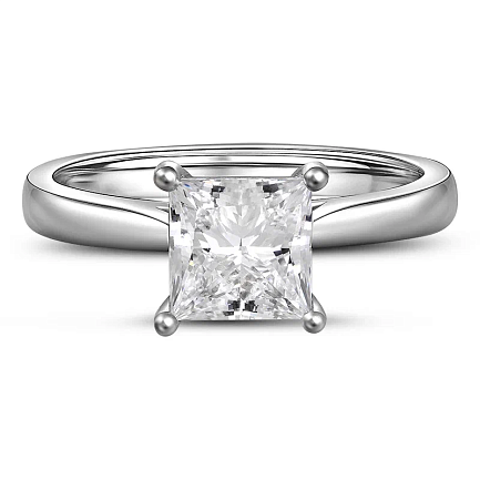 Кольцо из белого золота с бриллиантом