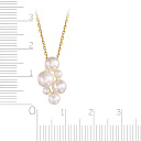 Колье из желтого золота с жемчугом, плетение якорное