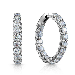 Конго из белого золота с бриллиантами