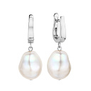 Серьги из серебра с жемчугом